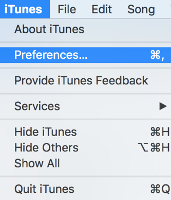 iTunes-Preference