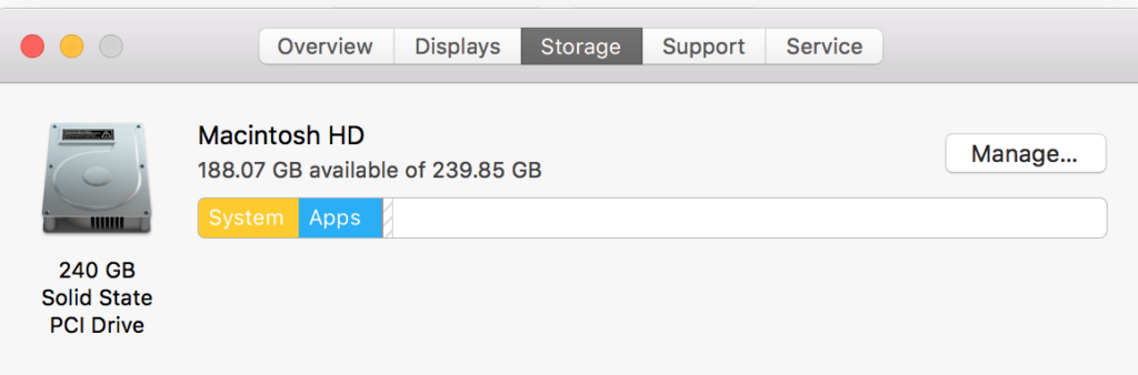 how to clear up space on startup disc mac