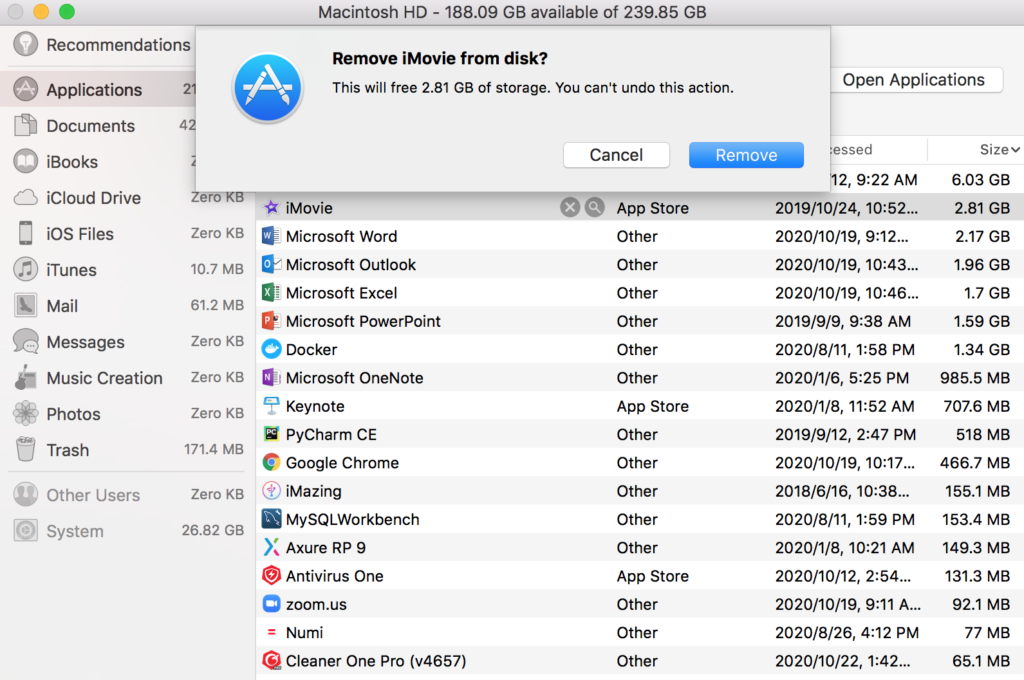 how to delete from startup disk mac