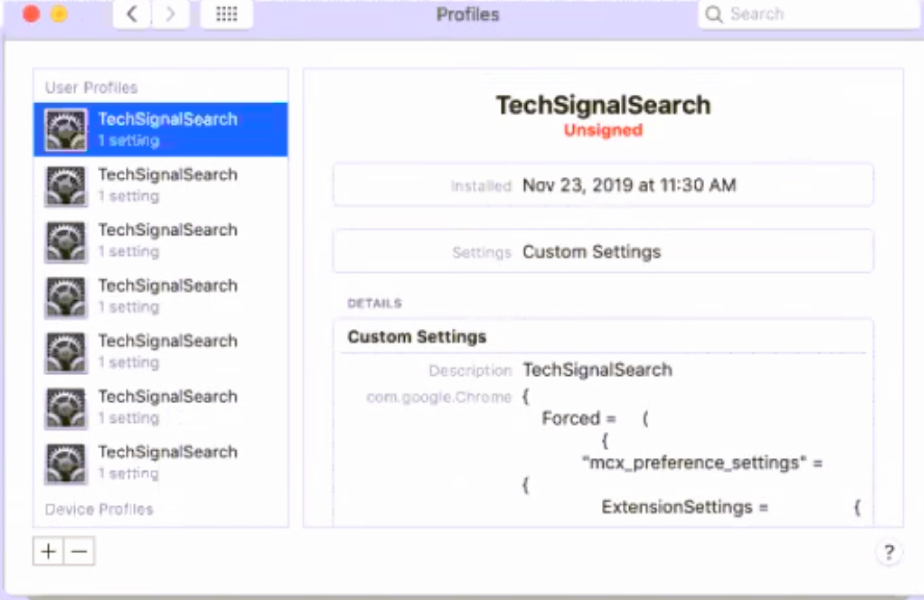 how to search techsignal