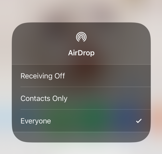 AirDrop on your mobile device