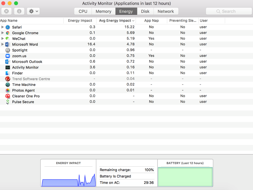 Activity Monitor-Memory