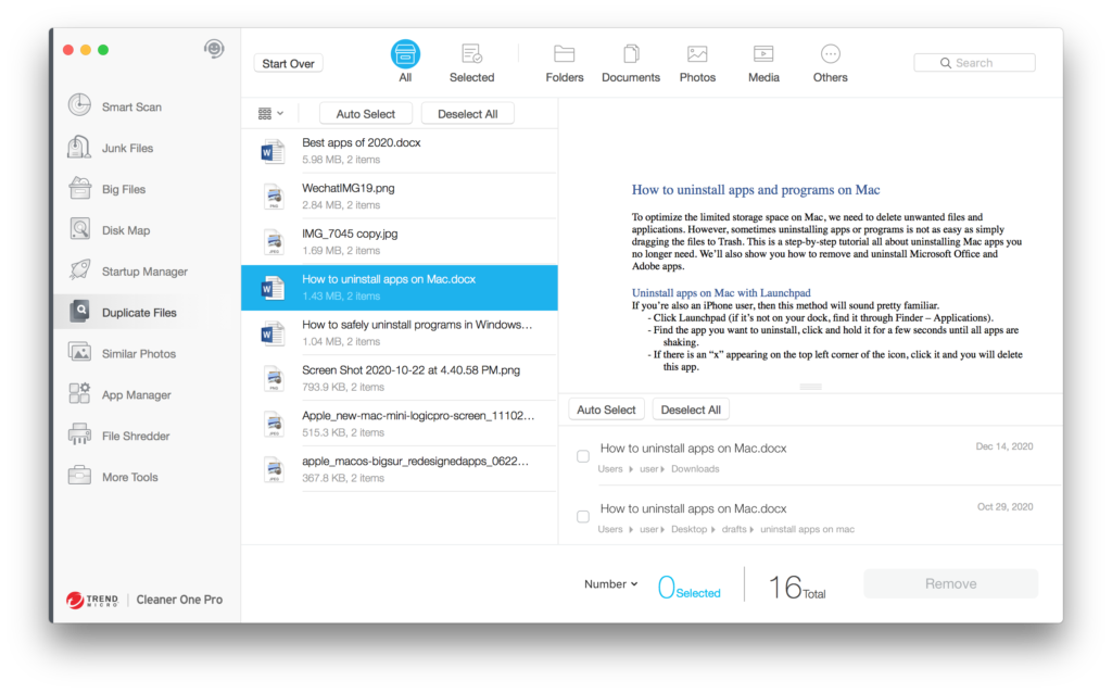 best cleaner of duplicate files for mac