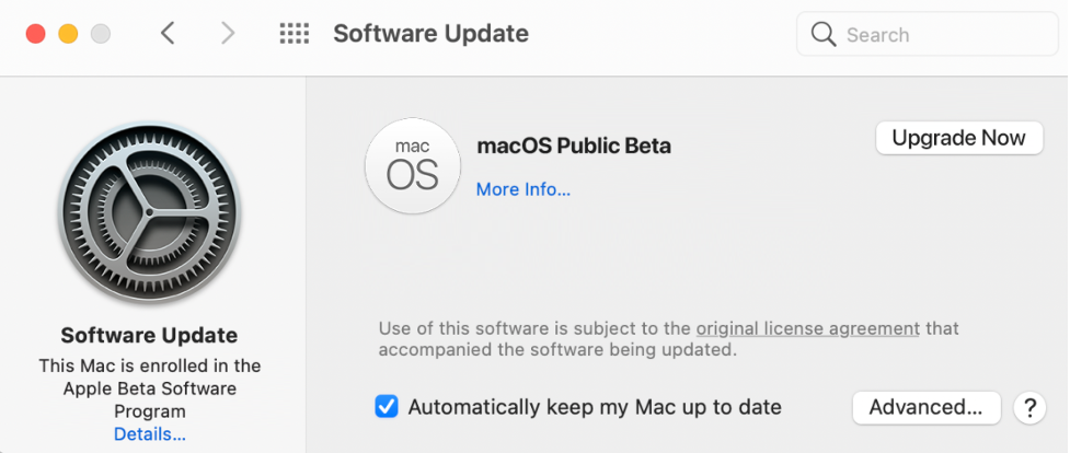Go to software update