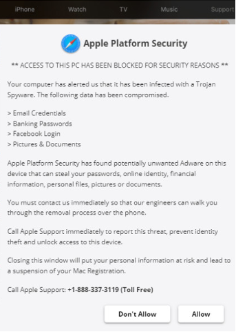 apple platform security alert
