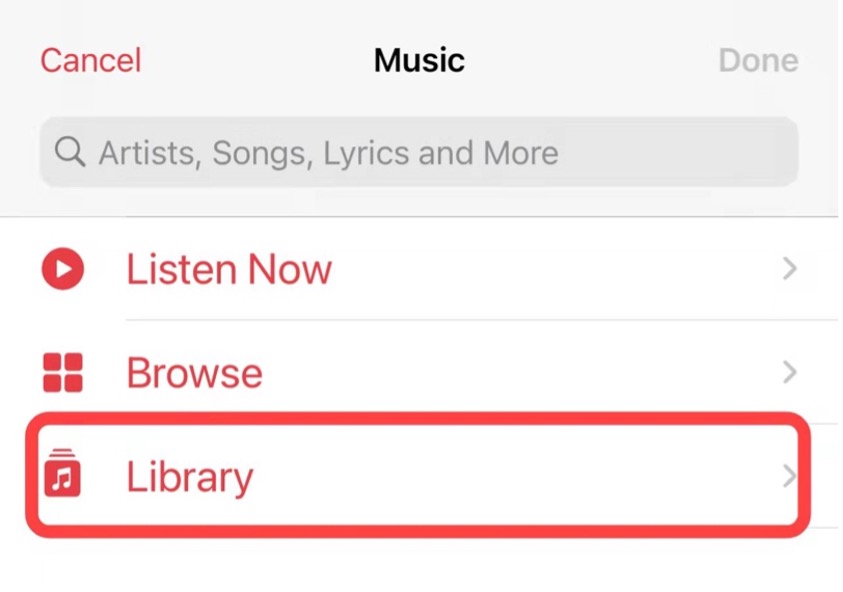 Biblioteca musicale iOS
