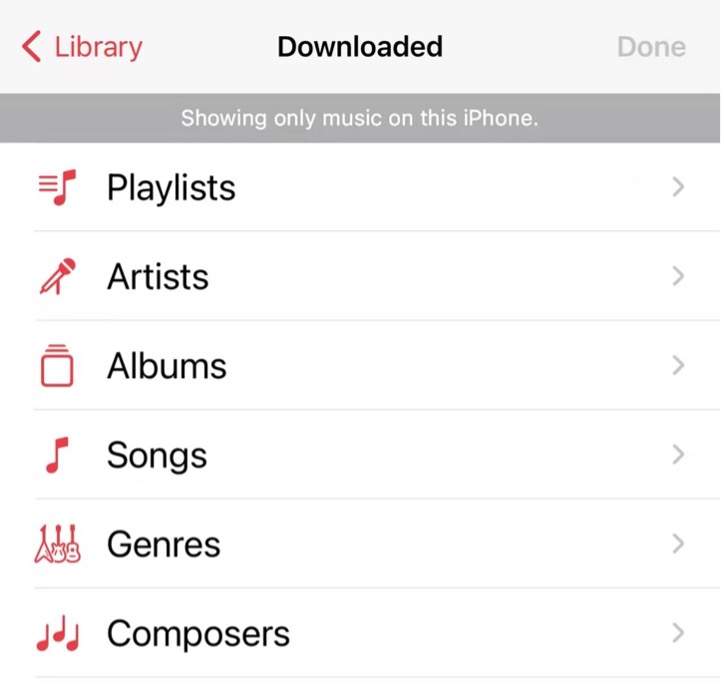 Thể loại âm nhạc iOS