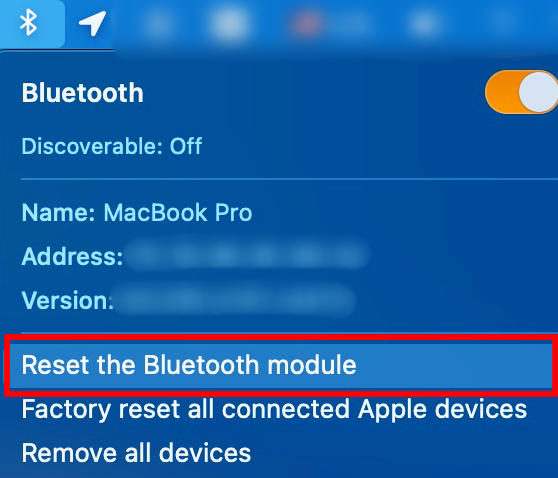 Сбрось bluetooth