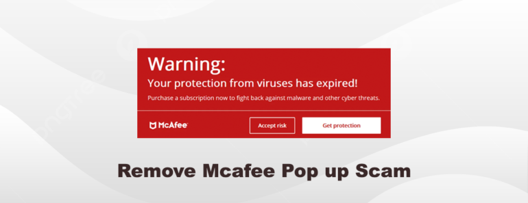 how to remove mcafee pop up scams