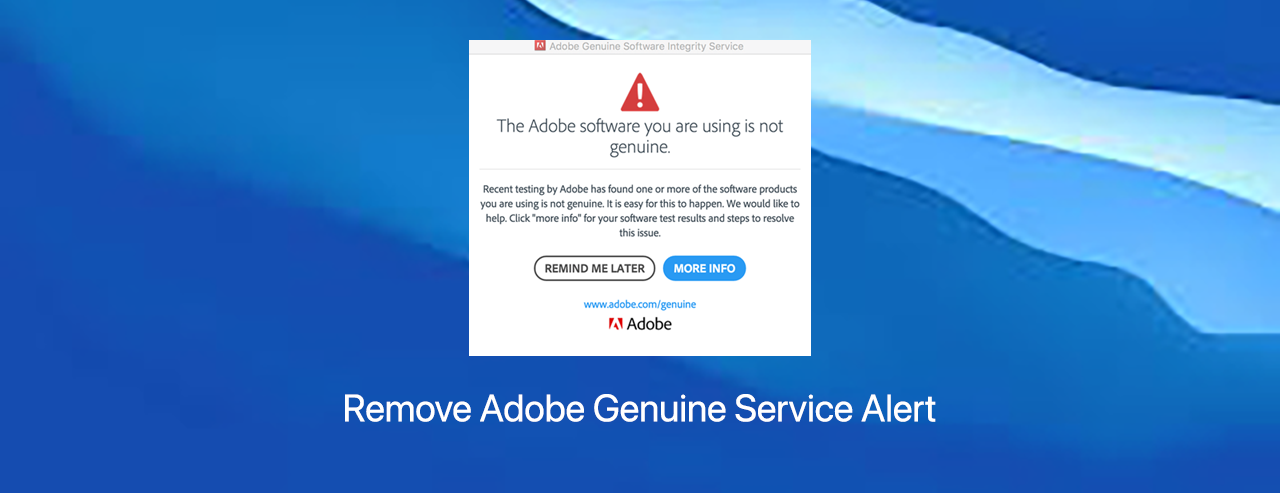 remove adobe genuine service alert mac 2024