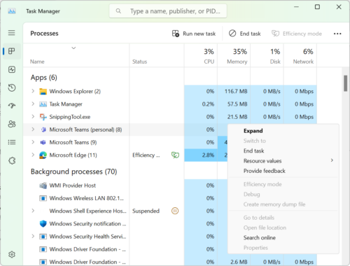 force quit apps via task manager