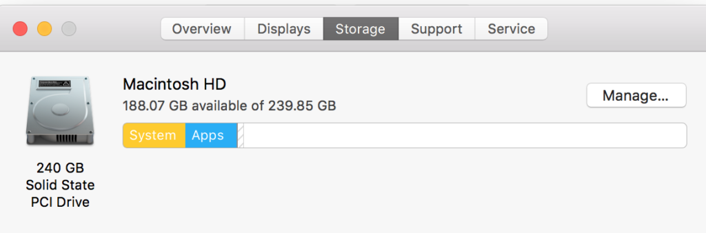 Mac startup disk storage diagram