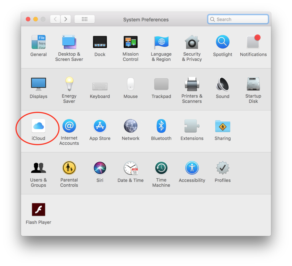 System Preferences-iCloud